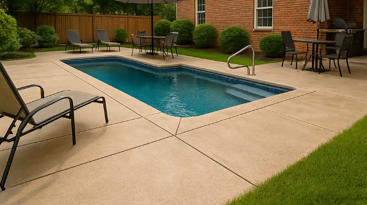 a swimming pool concrete deck from Phoenix Concrete Contractor in Phoenix, AZ - concrete patio contractor