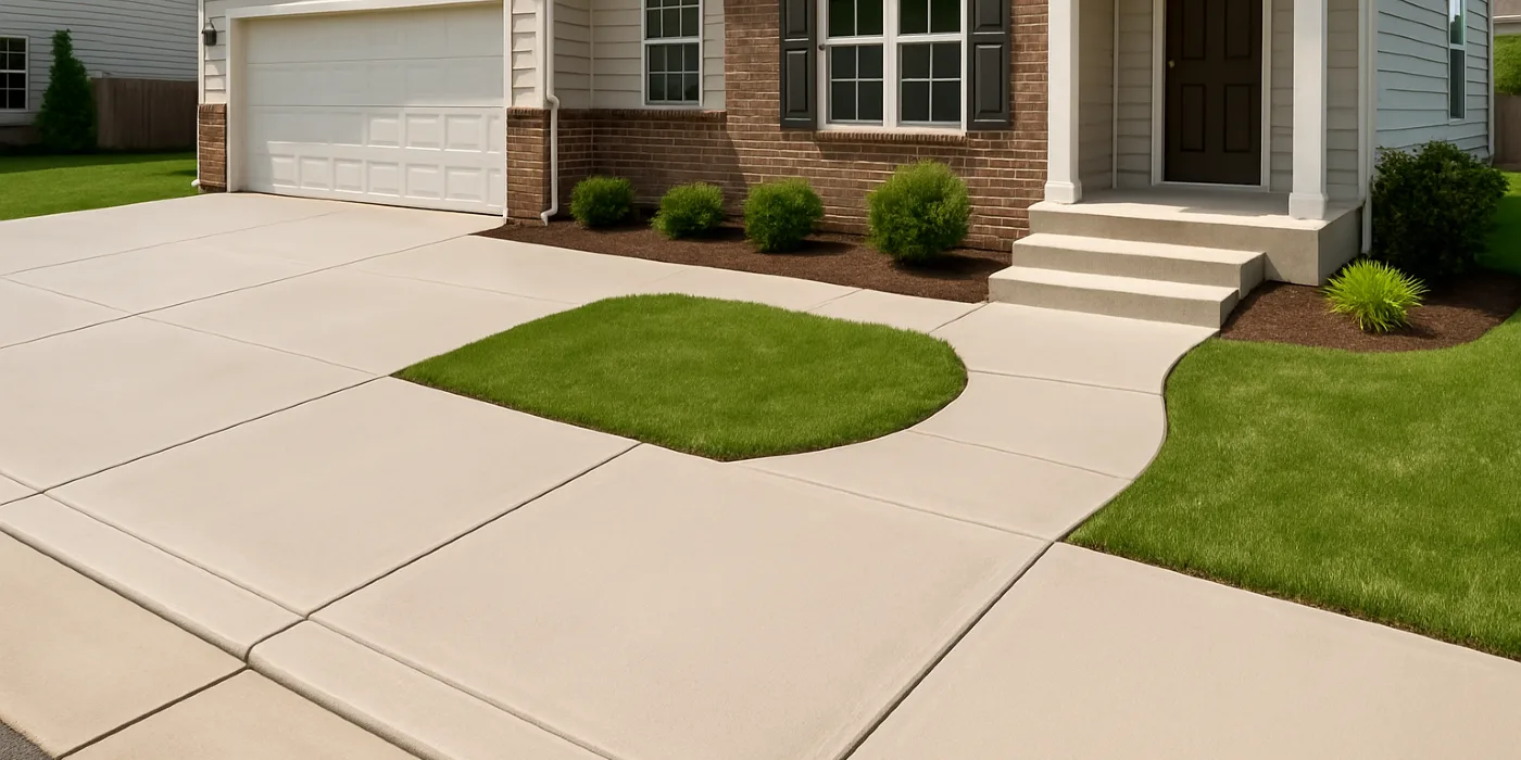 a concrete porch and sidewalk from Phoenix Concrete Contractor in Phoenix, AZ - concrete slab foundation