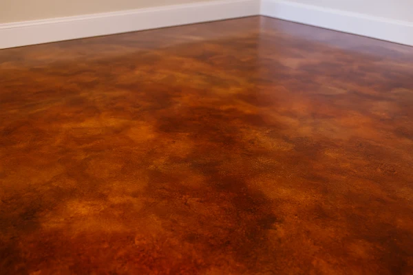 a red epoxy floor from Phoenix Concrete Contractor in Phoenix, AZ - footing slab foundation
