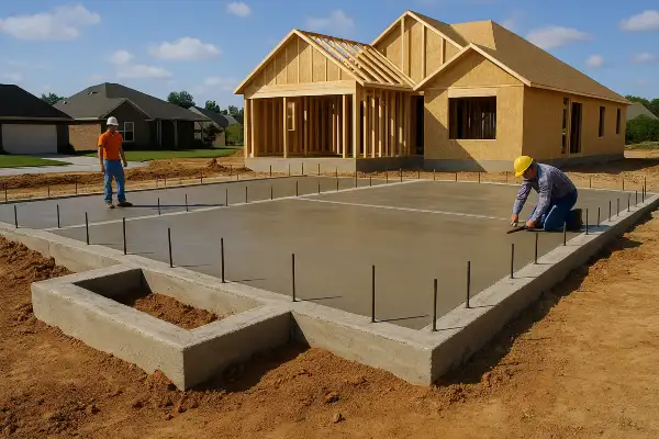a new house concrete foundation from Phoenix Concrete Contractor in Phoenix, AZ - residential concrete contractor