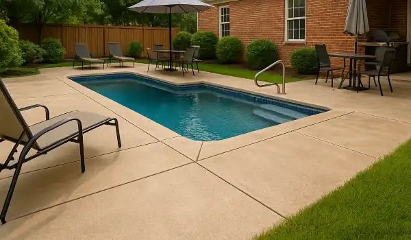 a swimming pool concrete deck from Phoenix Concrete Contractor in Tempe, AZ - Tempe AZ